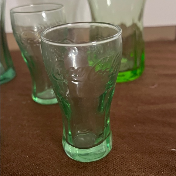 Vintage green glass Coca-Cola bundle shot glasses plus - Picture 2 of 4